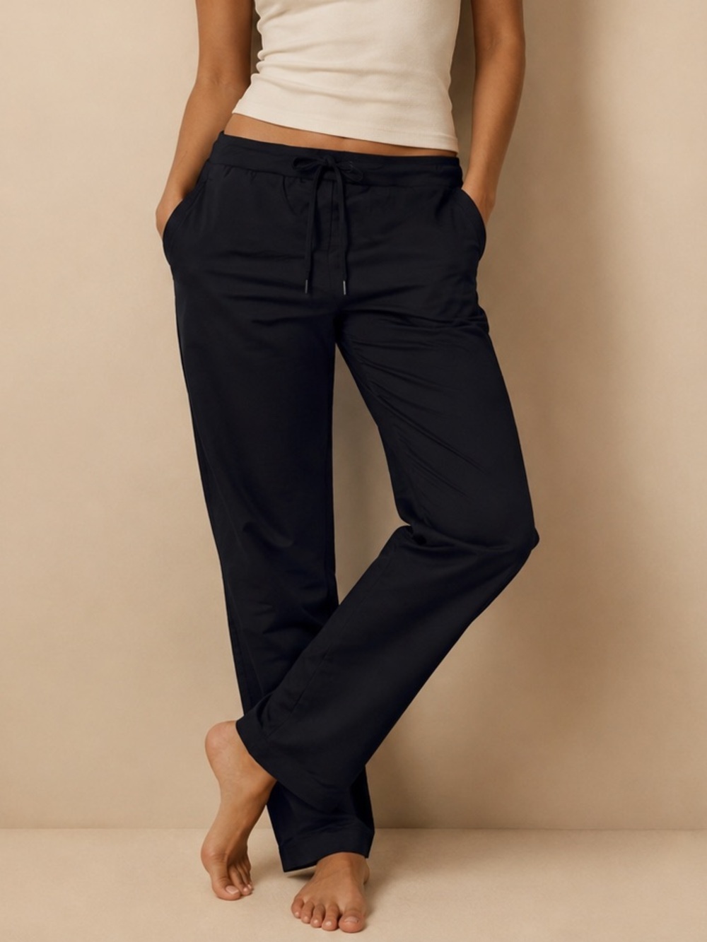 Cozy Earth Black Bamboo Jogger Pants Size L Luxury Lounge Travel